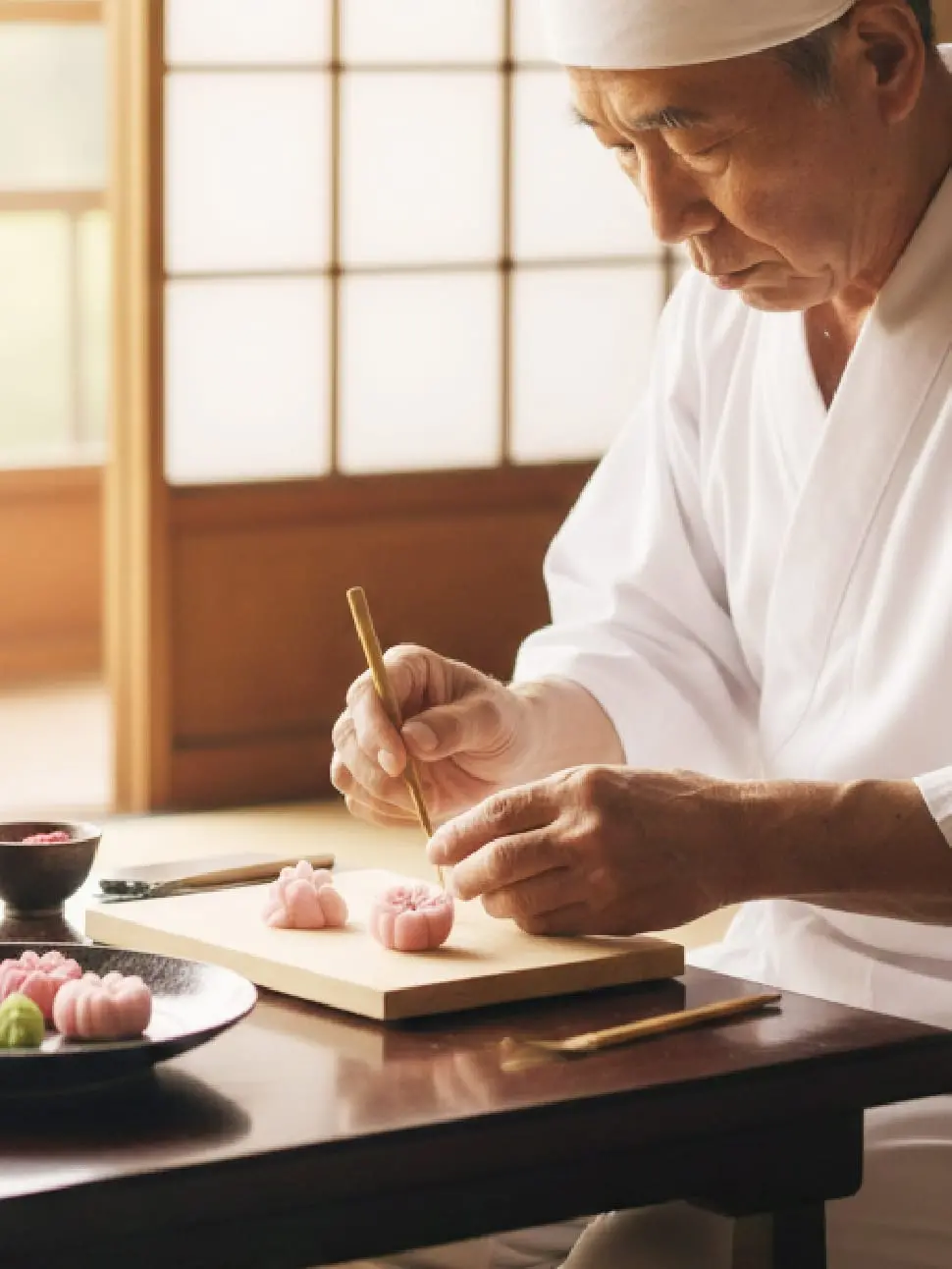 作業着を着た男性ドライバーがトラックを運転している様子